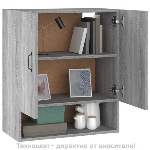 Стенен шкаф, сив сонома, 60x31x70 см, инженерно дърво