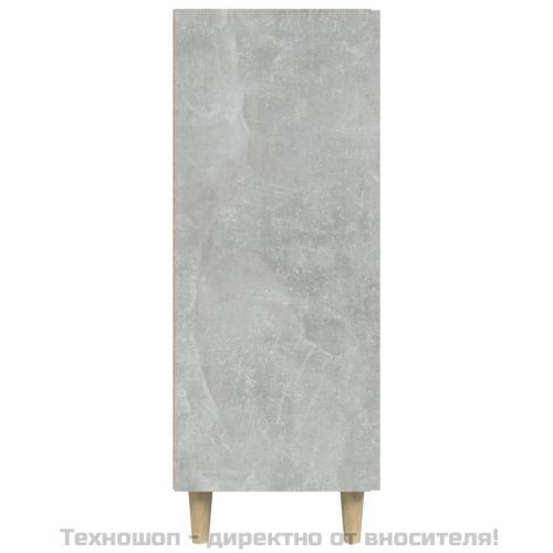 Сайдборд, бетонно сив, 69,5x34x90 см, инженерно дърво