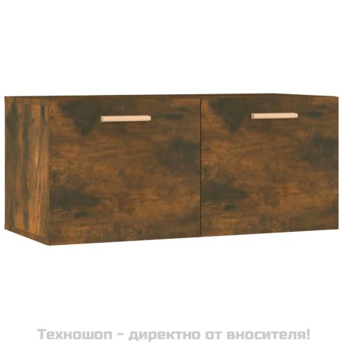 Стенен шкаф, опушен дъб, 80x35x36,5 см, инженерно дърво