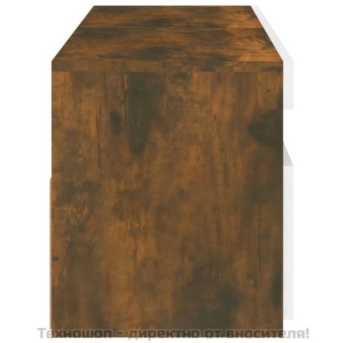 ТВ шкафове, 2 бр, с LED осветление, опушен дъб, 60x35x40 см