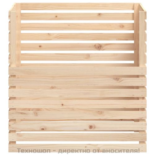 Компостер, 100x100x102 см, борово дърво масив