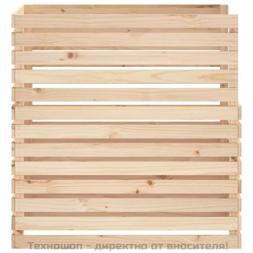 Компостер, 100x100x102 см, борово дърво масив