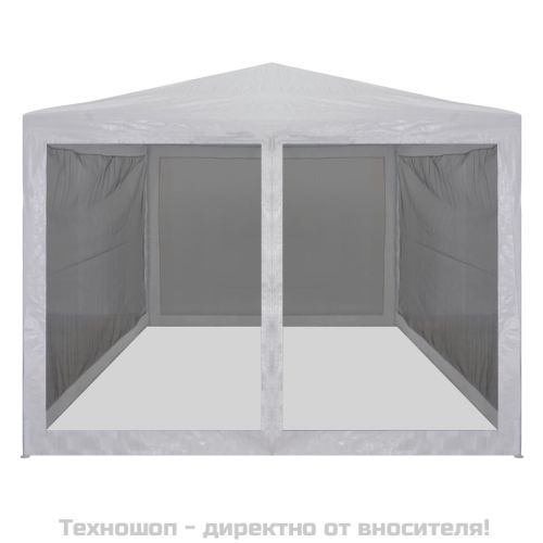 Парти шатра с 4 мрежести стени, 4х3 м