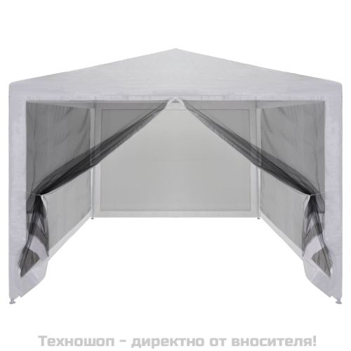 Парти шатра с 4 мрежести стени, 4х3 м