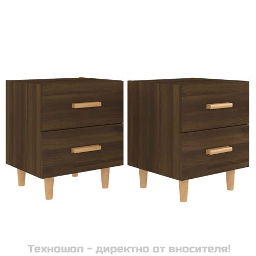 Нощни шкафчета, 2 бр, кафяв дъб, 40x35x47,5 см