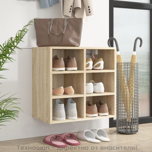 Шкаф за обувки, дъб сонома, 52,5x30x50 см