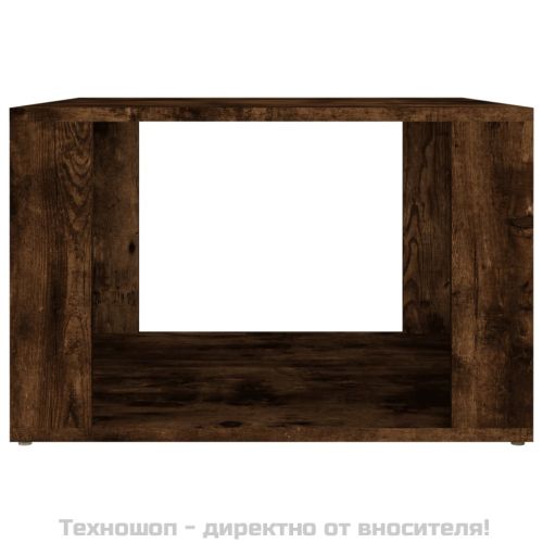 Нощна масичка, опушен дъб, 57x55x36 см, инженерно дърво