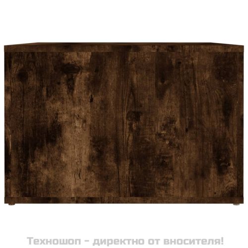Нощна масичка, опушен дъб, 57x55x36 см, инженерно дърво