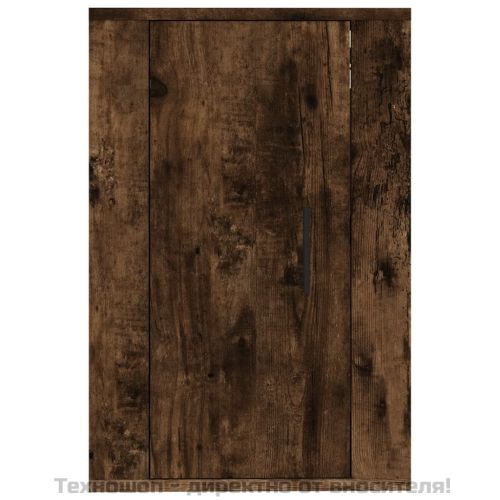 ТВ шкафове със стенен монтаж, 2 бр, опушен дъб, 40x34,5x60 см