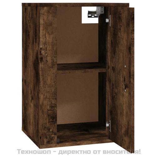 ТВ шкафове със стенен монтаж, 2 бр, опушен дъб, 40x34,5x60 см