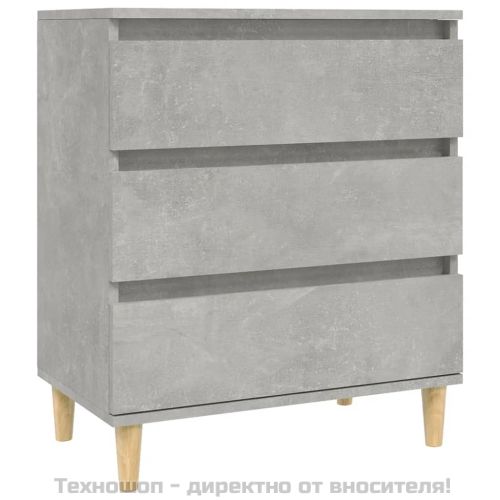 Сайдборд, бетонно сив, 60x35x70 см, инженерно дърво