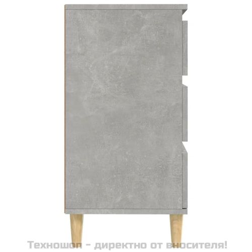 Сайдборд, бетонно сив, 60x35x70 см, инженерно дърво