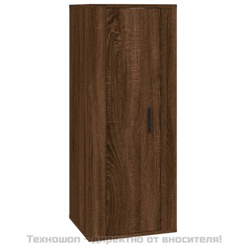 ТВ шкаф за стенен монтаж, кафяв дъб, 40x34,5x100 см