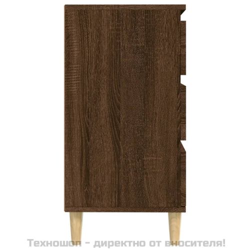 Сайдборд, Кафяв дъб, 60x35x70 см, инженерно дърво