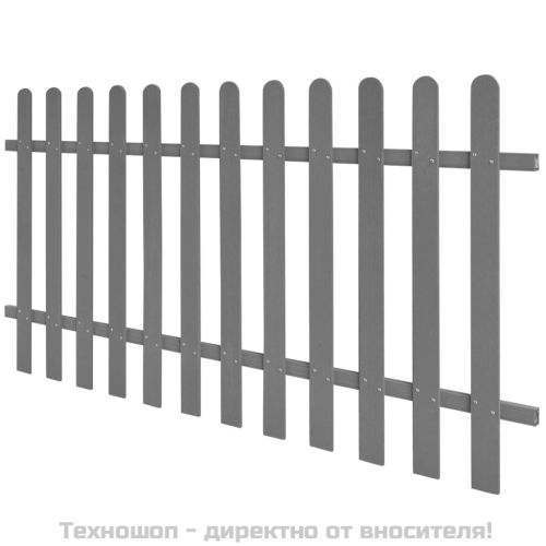 Дъсчена ограда, WPC, 200x100 см