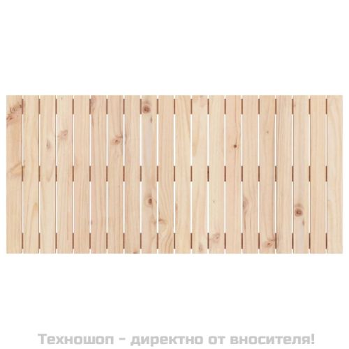 Стенна табла за спалня, 127,5x3x60 см, борово дърво масив