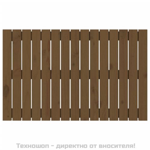 Стенна табла за спалня, меденокафява, 95,5x3x60 см, бор масив