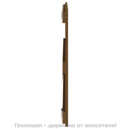 Стенна табла за спалня, меденокафява, 95,5x3x60 см, бор масив