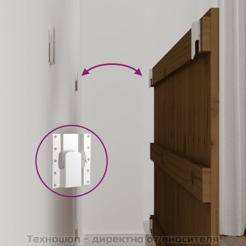 Стенна табла за спалня, меденокафява, 95,5x3x60 см, бор масив