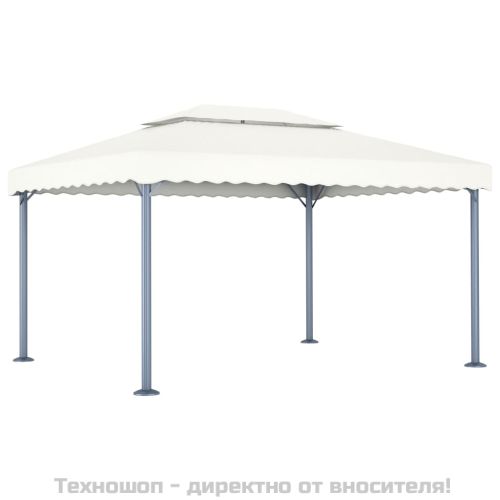 Шатра, 400x300 см, кремава, алуминий