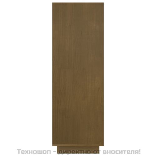 Библиотека/разделител за стая, меденокафява, 80x35x103 см, бор