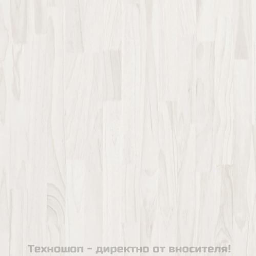 3-етажна библиотека, бяла, 100x30x105 см, борово дърво масив