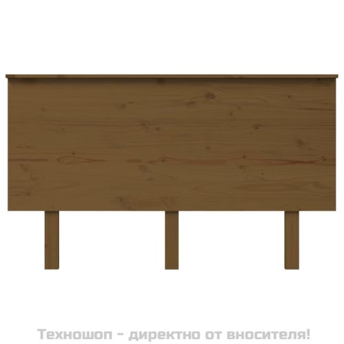 Горна табла за легло, меденокафява, 139x6x82,5 см, бор масив