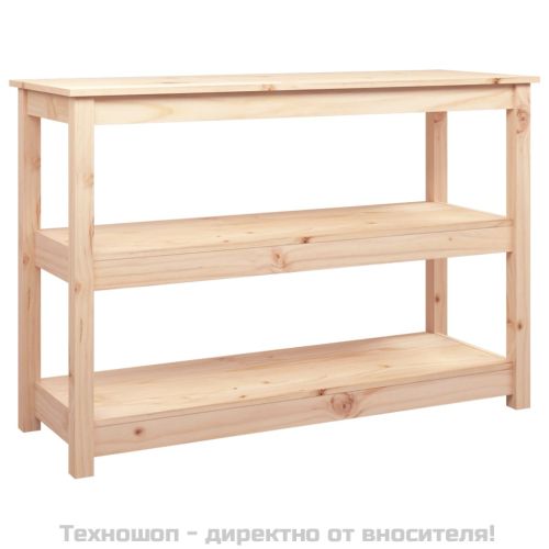 Конзолна маса, 110x40x74 см, борово дърво масив