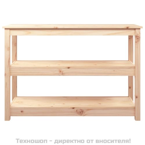 Конзолна маса, 110x40x74 см, борово дърво масив