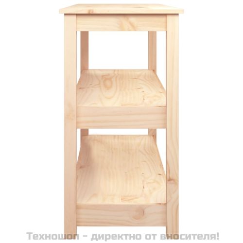 Конзолна маса, 110x40x74 см, борово дърво масив