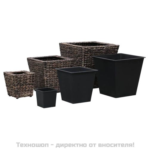 Повдигнати лехи, 3 бр, воден хиацинт, кафяви