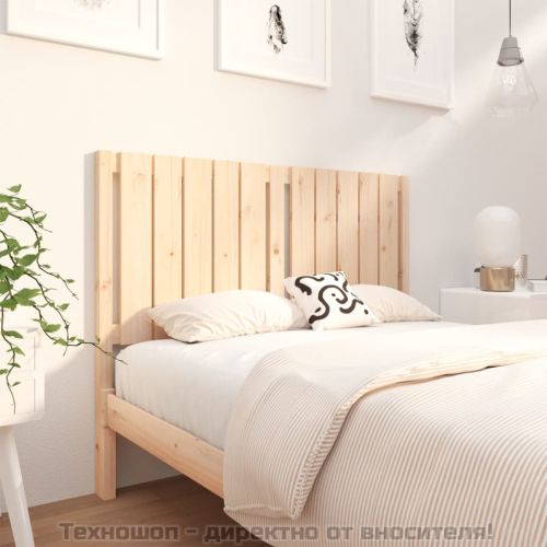 Горна табла за легло, 125,5x4x100 см, бор масив