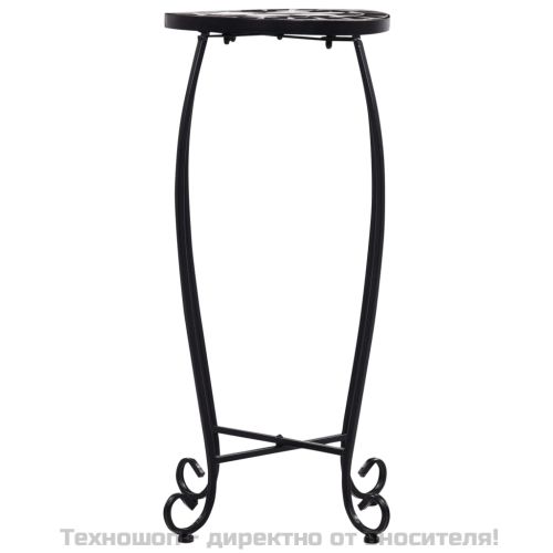 Мозаечни маси, 3 бр, черно-бели, керамика