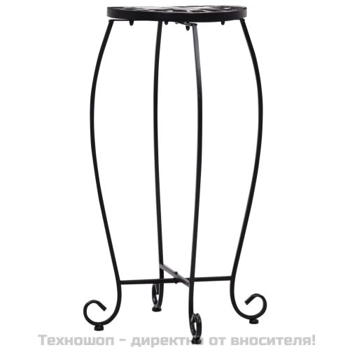 Мозаечни маси, 3 бр, черно-бели, керамика