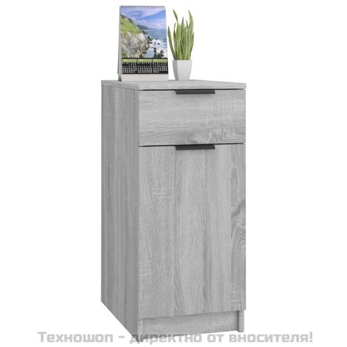 Шкаф за бюро, сив сонома, 33,5x50x75 см, инженерно дърво