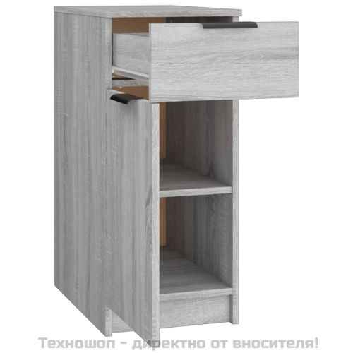 Шкаф за бюро, сив сонома, 33,5x50x75 см, инженерно дърво