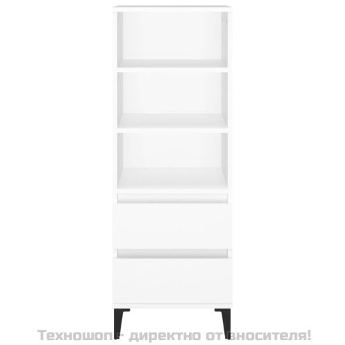 Висок шкаф, бял, 40x36x110 см, инженерно дърво