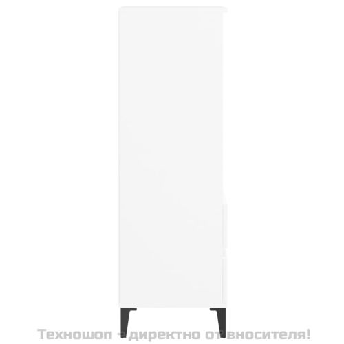 Висок шкаф, бял, 40x36x110 см, инженерно дърво