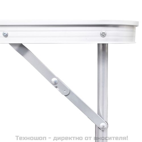Сгъваема къмпинг маса регулируема с 4 табуретки 120x60 см