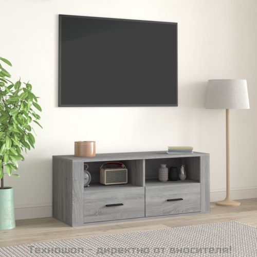 ТB шкаф, сив сонома, 100x35x40 см, инженерно дърво
