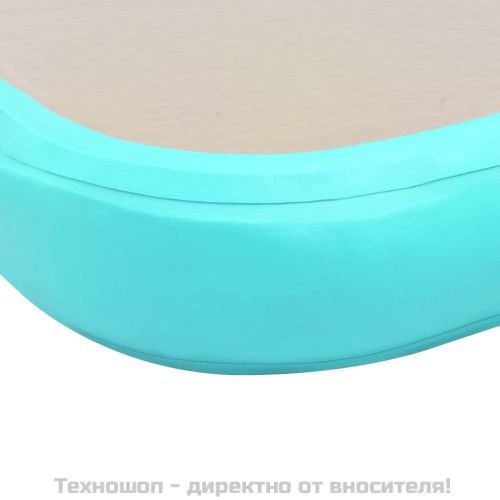 Надуваем дюшек за гимнастика с помпа, 600x100x10 см, PVC, зелен