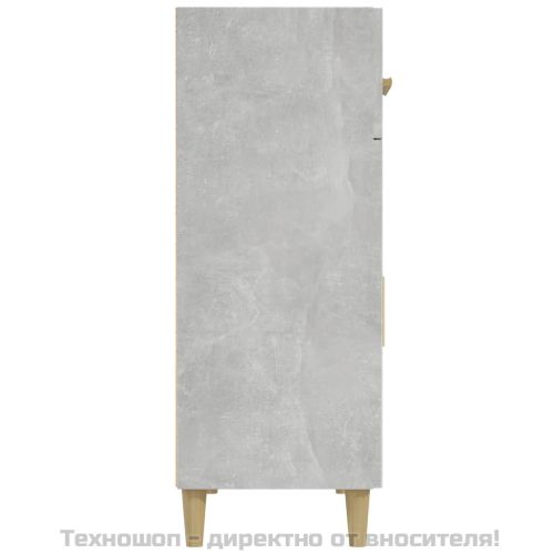 Сайдборд, бетонно сив, 69,5x34x89 см, инженерно дърво