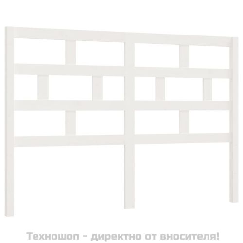 Горна табла за легло, бяла, 141x4x100 см, бор масив