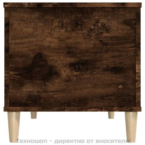 Кафе маса, опушен дъб, 90x44,5x45 см, инженерно дърво