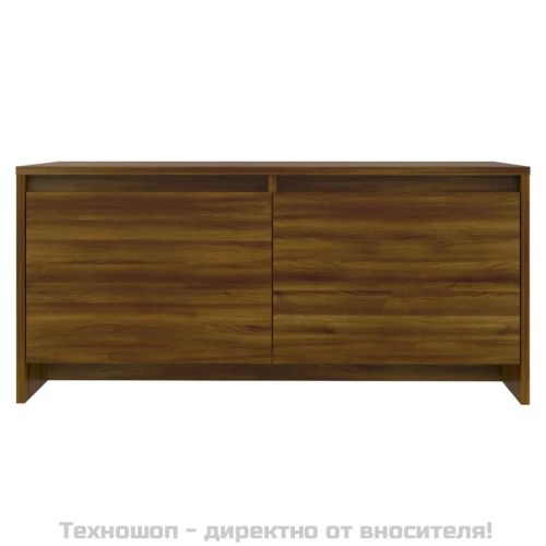 Кафе маса, кафяв дъб, 90x50x41,5 см, инженерно дърво