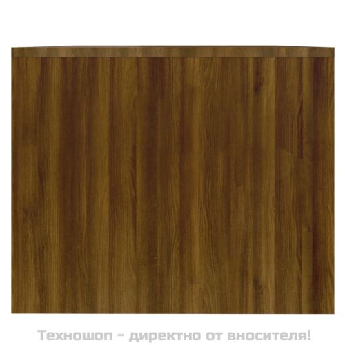 Кафе маса, кафяв дъб, 90x50x41,5 см, инженерно дърво