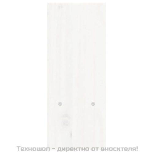 Поставка за монитор, бяла, (39-72)x17x43 см, бор масив