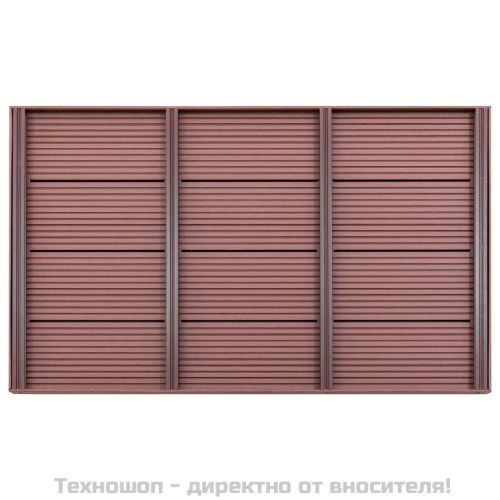 Подова настилка за соларен душ, кафява, 101x63x5,5 см, WPC