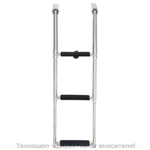 Сгъваема стълба, 3 стъпала, неръждаема стомана