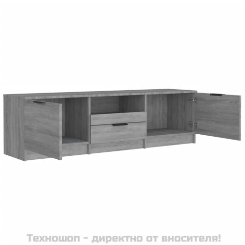 ТB шкаф, сив сонома, 140x35x40 см, инженерно дърво